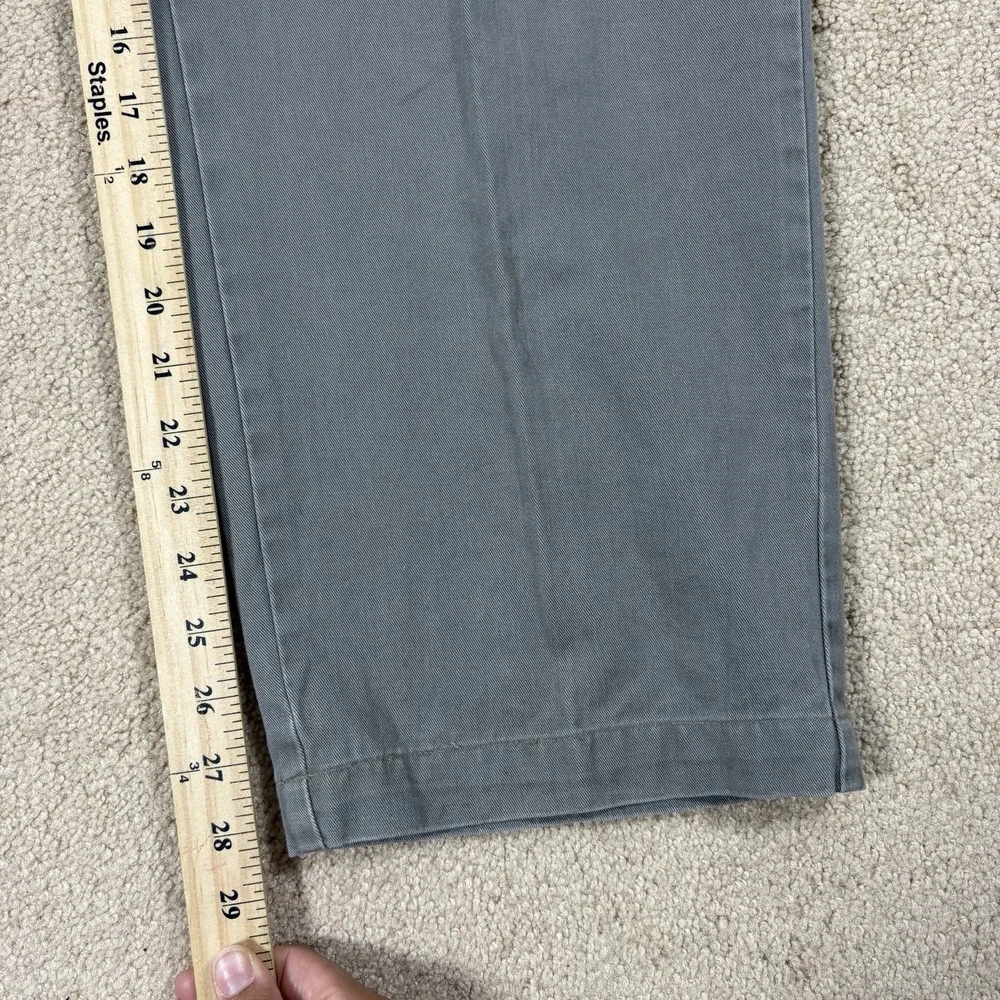 Vintage Polo Ralph Lauren Pleated Chino Pants Mens 36x30 Khaki Gray Cotton